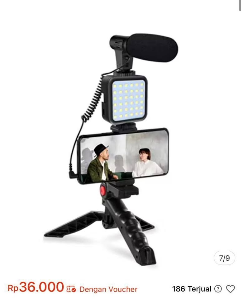 Tripod Vlogging HP Mini ho Microphone